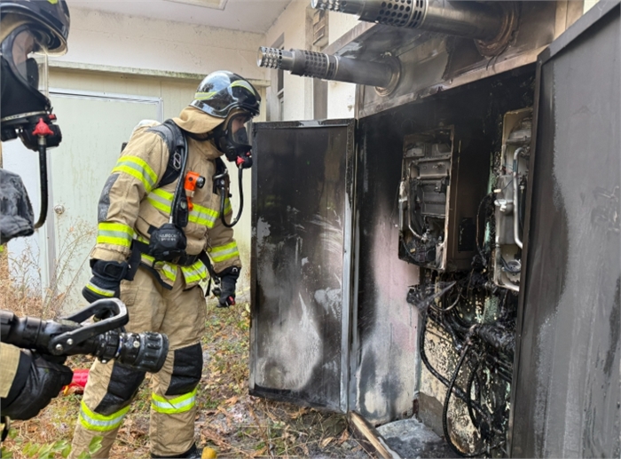 계양소방서, 어린이집 외부 보일러실 화재 진압