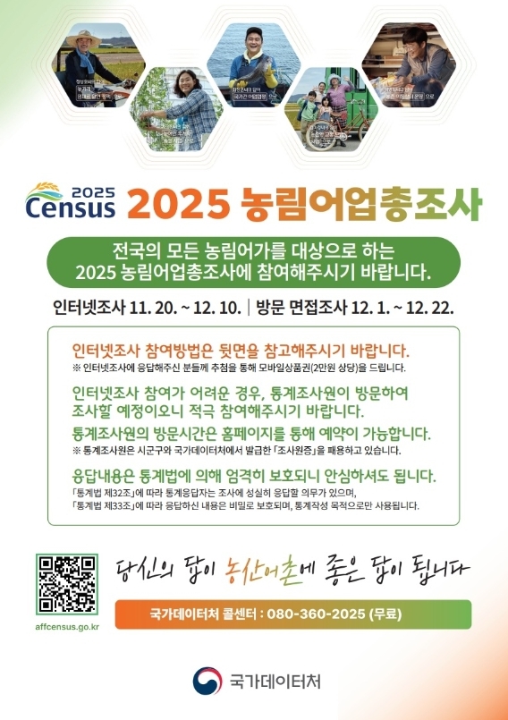 강릉시, 2025 농림어업총조사 실시